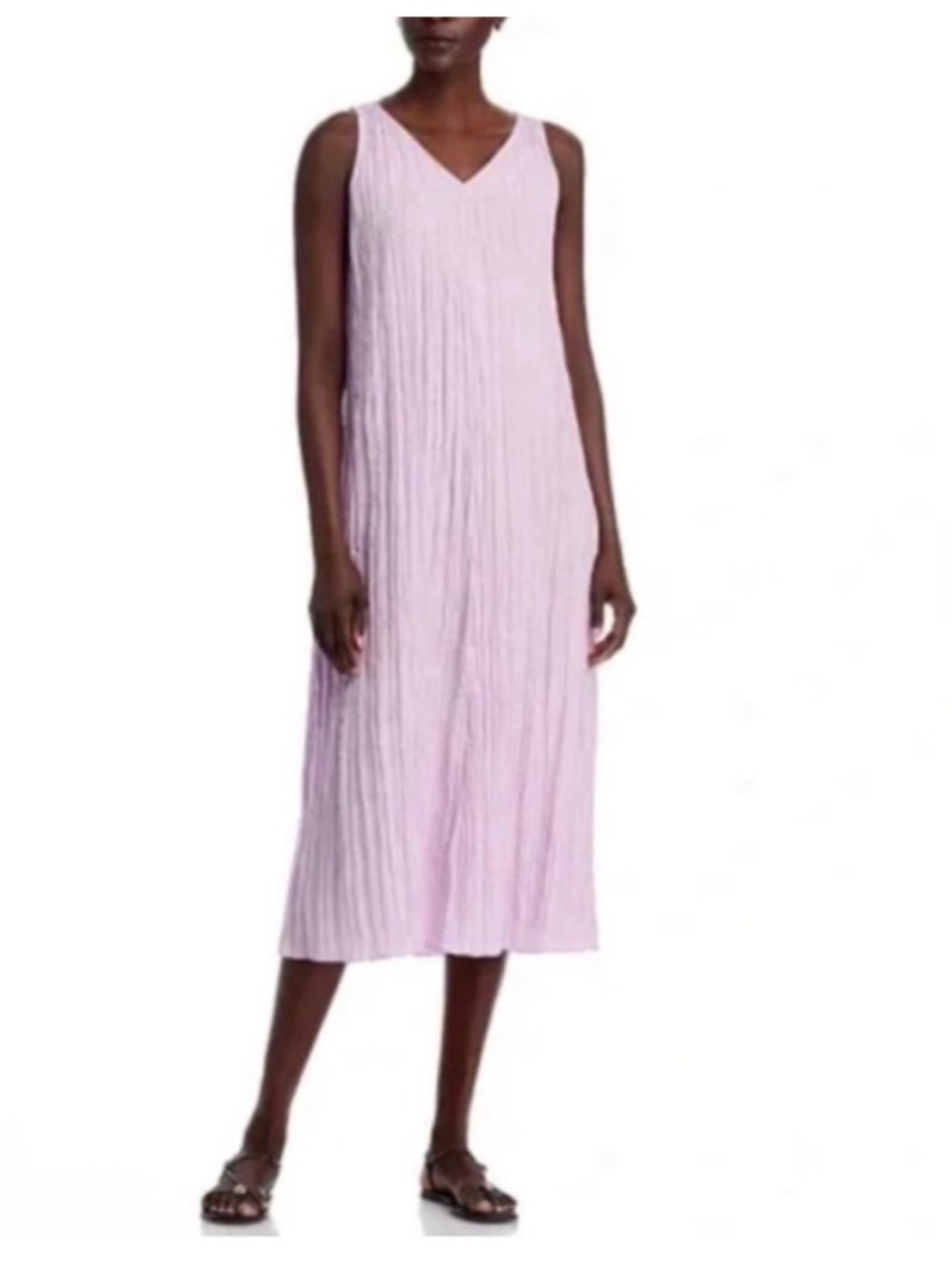 NWT EILEEN FISHER
Crushed Silk V-Neck Dress